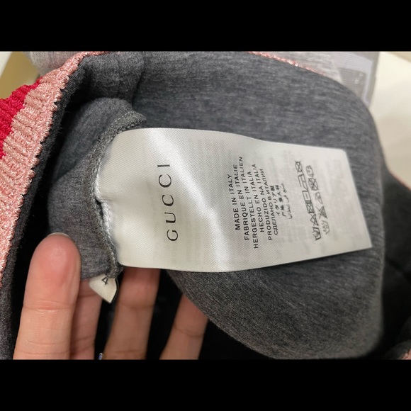 Gucci Toddler Girls Gray Cat Sweatshirt with hanger - Picture 4 of 6